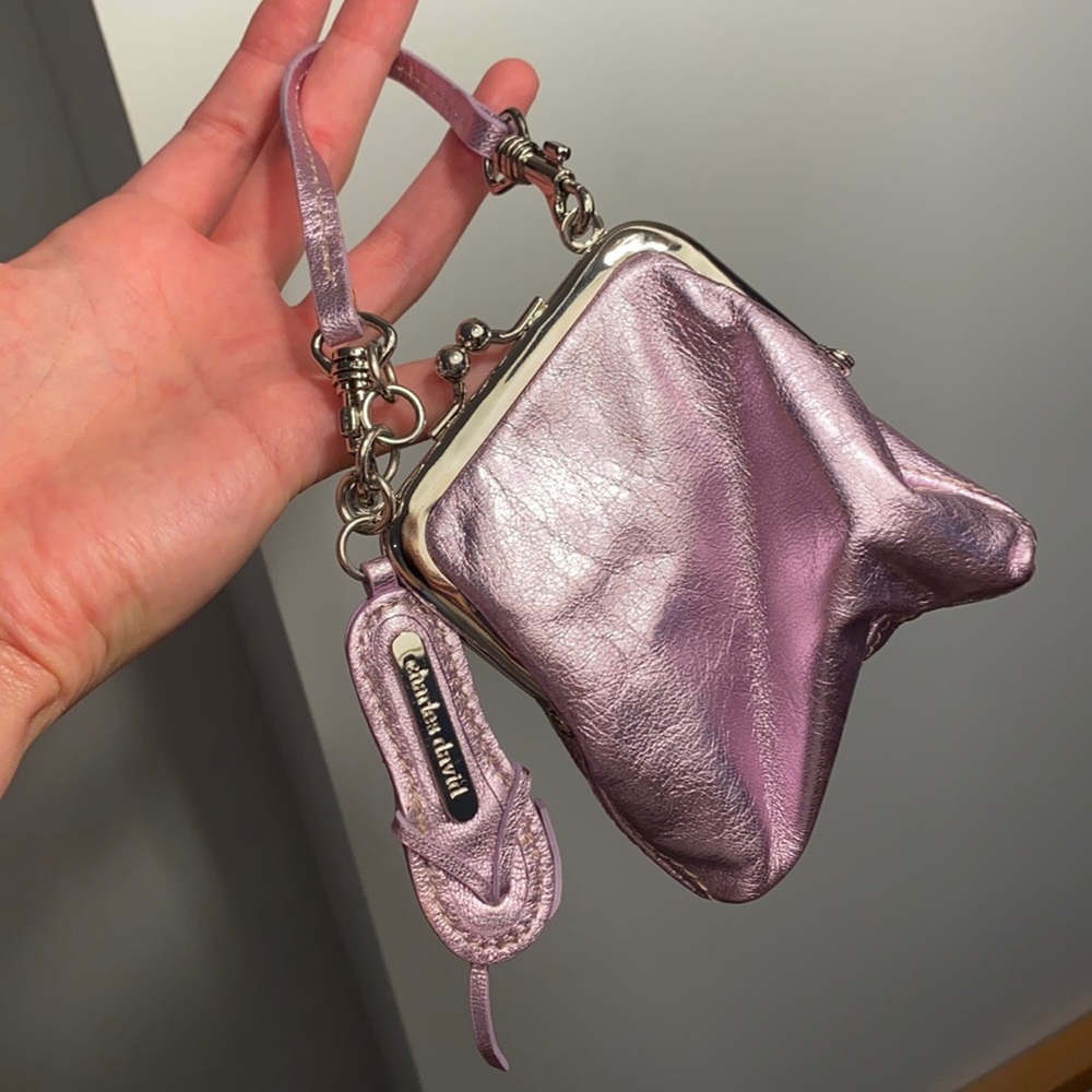 Charles David new metallic coin purse wristlet